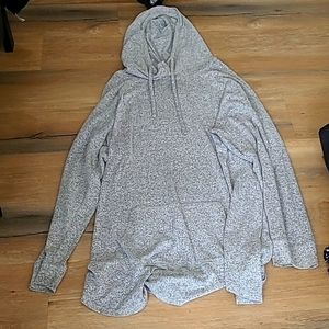 Large unisex grey hoodie